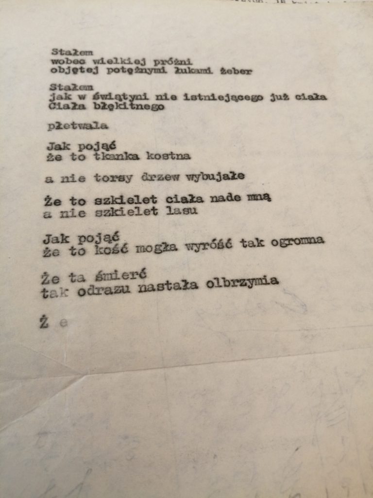 Strona z wierszem