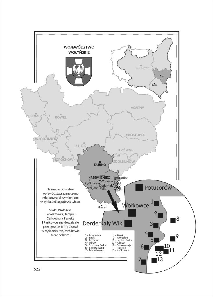 Mapa województwa wołyńskiego